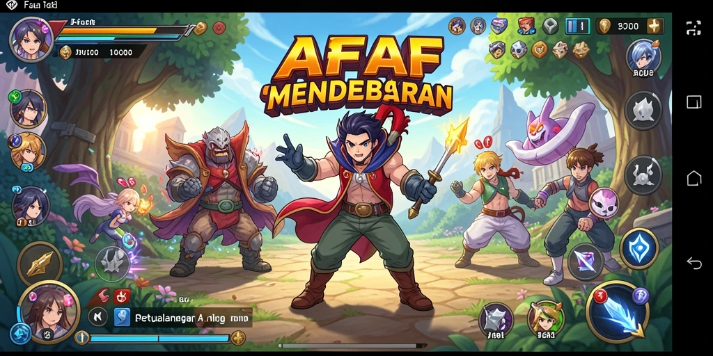 Screenshot gameplay AFAF menampilkan karakter anime dalam aksi yang menegangkan.