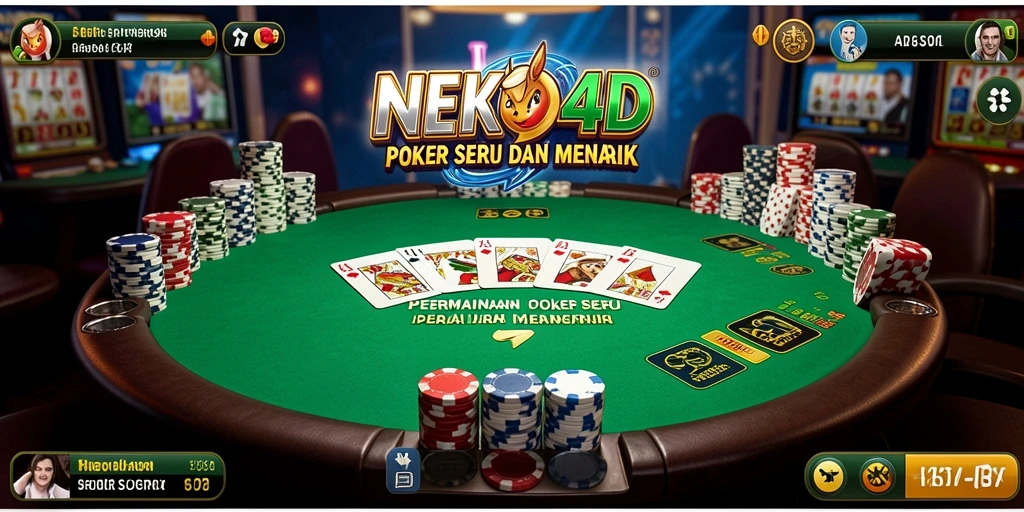 Gameplay seru NEKO4D dengan suasana Poker yang menegangkan.