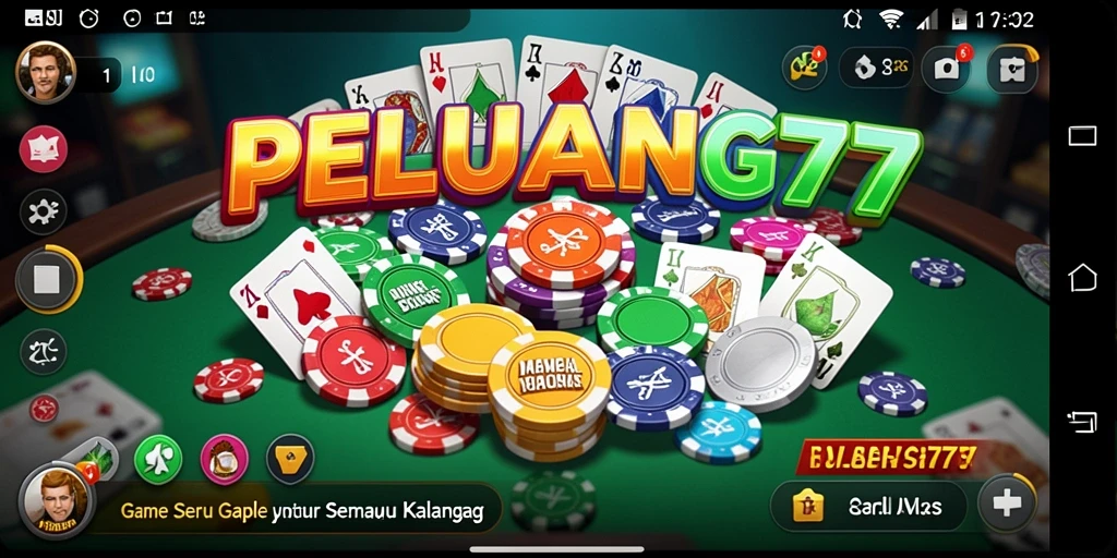 Tampilan menarik gameplay Gaple di PELUANG77 yang seru dan interaktif.