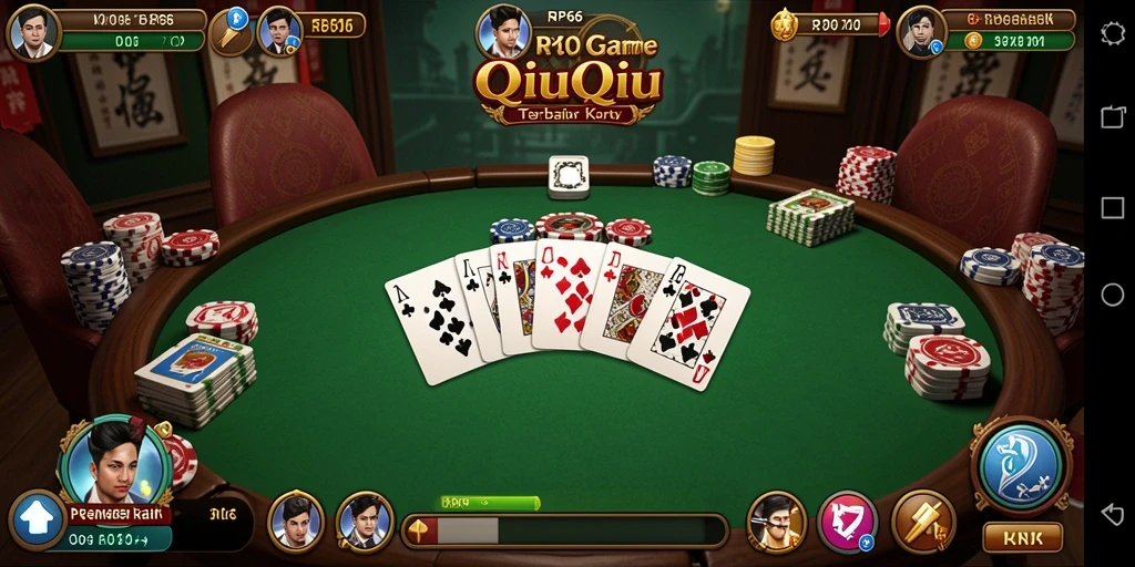 Gameplay seru dalam permainan QiuQiu RP66 yang menantang.