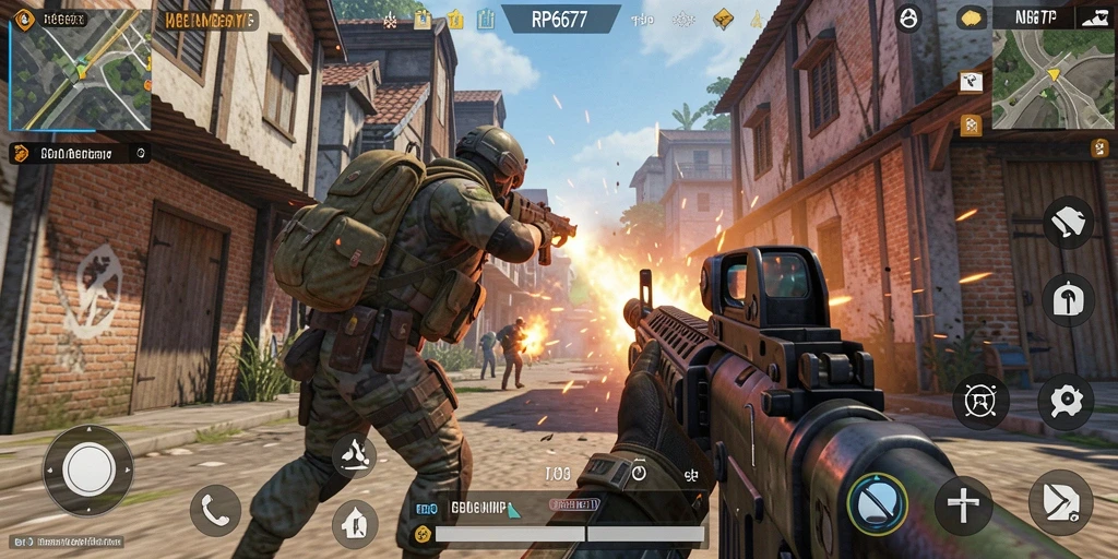 Tangkapan layar menampilkan aksi mendebarkan dalam game TPS.
